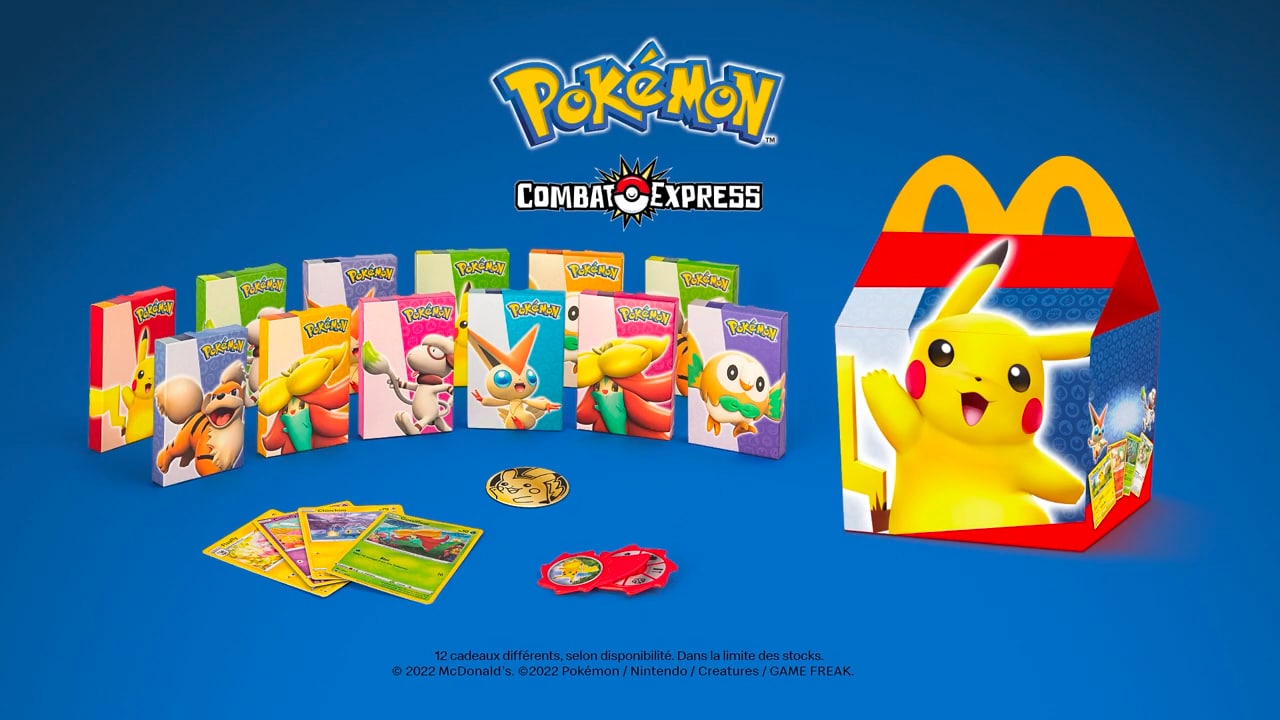 Les cartes promotionnelles Pokémon sont disponibles chez Mcdonald's en