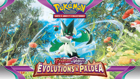 Booster et protège-cartes Pokémon Écarlate et Violet Évolutions à